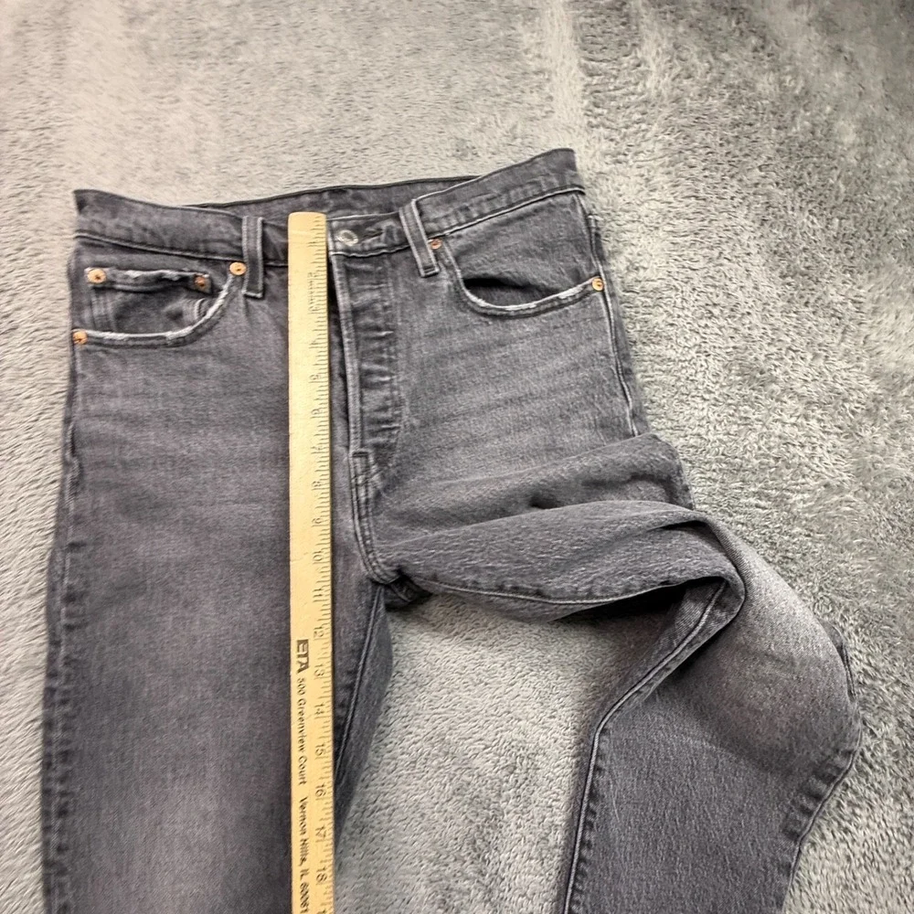 Levi's Premium 501 S Big E Button Fly Jeans Gray Stretch Denim Womens 29x30